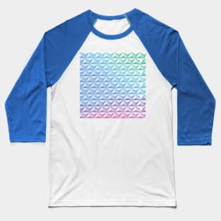 Geodesic Sphere, Blue Baseball T-Shirt